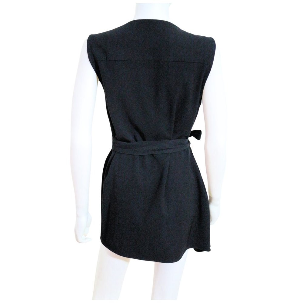 Zara Basic Collection Sleeveless Long Belted Vest - image 4